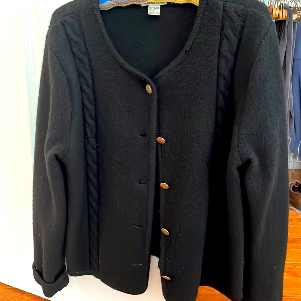 Talbots boiled wool jacket. Size L